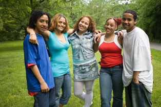 Friends at a park